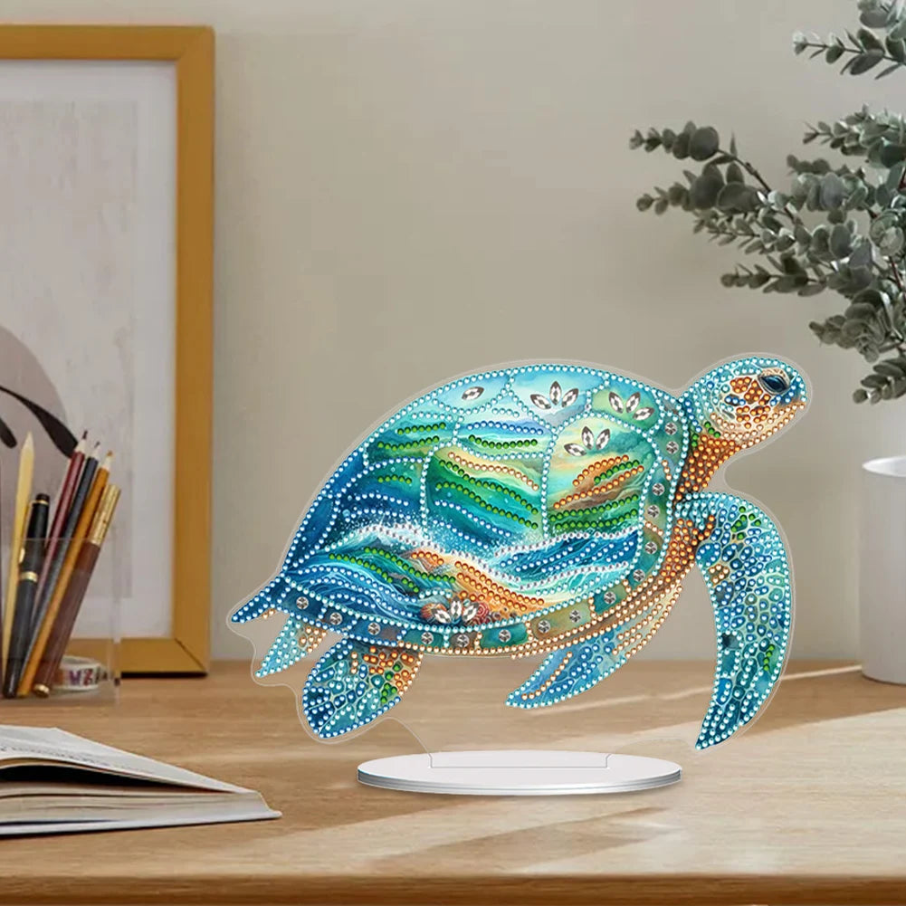 Sea Turtle Desktop Decoration - DIY Diamond Art Craft Kit