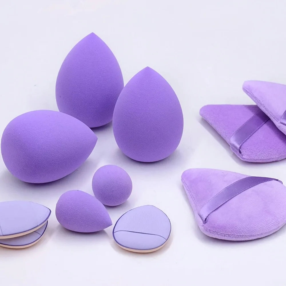 12pcs Small, Medium And Large Combination Set Makeup Puff Essential For Beginners Makeup Sponge Blender Beauty Egg Beauty Tools