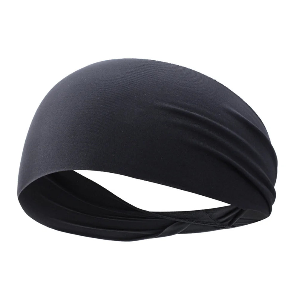 5-1PCS Sports Sweatband Breathable Sweat Absorbent Headband Soft Smooth Outdoor Sport Yoga Headband Hair Head Band