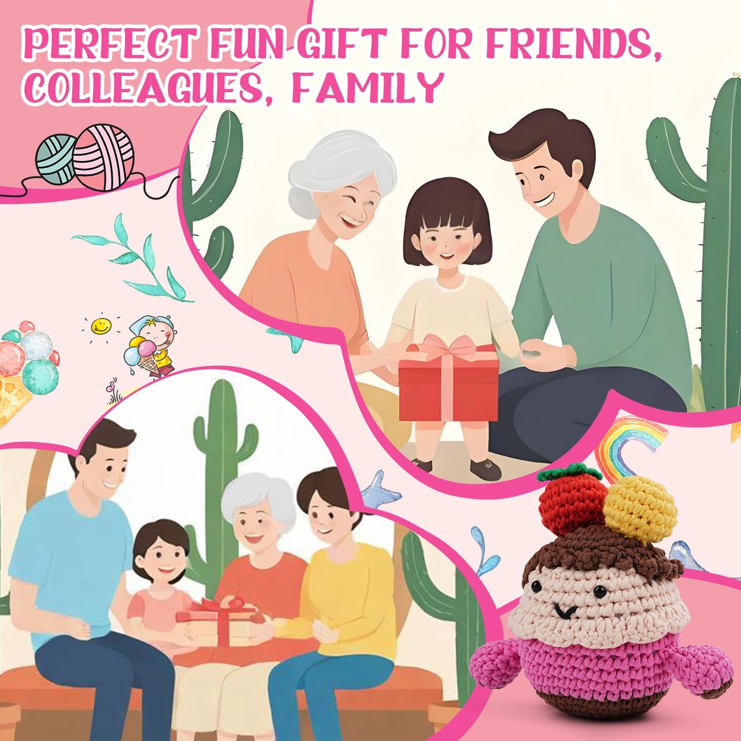 Cute Girl Crochet Kit - For Beginners With Step-by-Step Video Tutorials