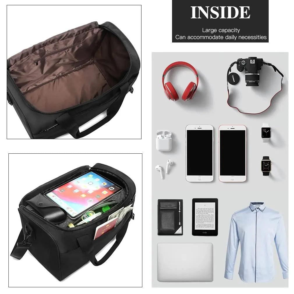 Kono Ryanair-Approved 40x20x25cm Underseat Cabin Bag | 20L Foldable Holdall - Lightweight Carry-On Hand Luggage