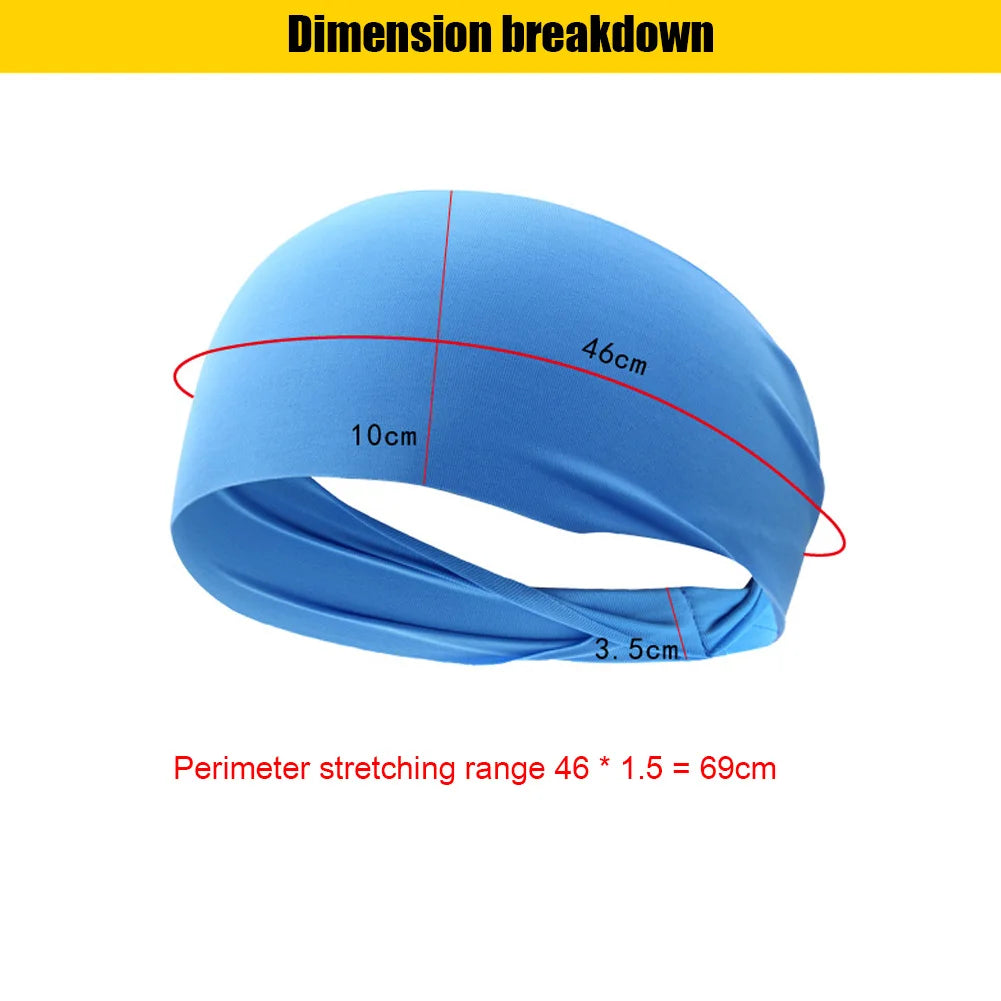 5-1PCS Sports Sweatband Breathable Sweat Absorbent Headband Soft Smooth Outdoor Sport Yoga Headband Hair Head Band