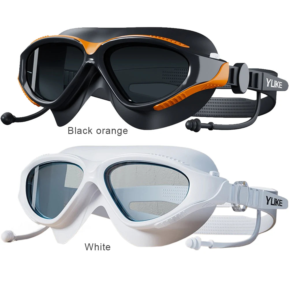 Professional HD Swim Glasses Anti-Fog Wide View Swim Goggles Waterproof Swim Sports Eyewear for Women Men