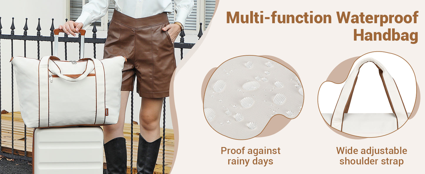 Kono Women’s Travel Duffel Bag - Underseat Cabin Carry On with Wet Pocket, Water-Resistant Weekender