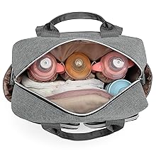 Kono Baby Changing Bag - Convertible Weekender Tote for Parents with Insulated Pockets, Diaper Messenger Bag for Travel