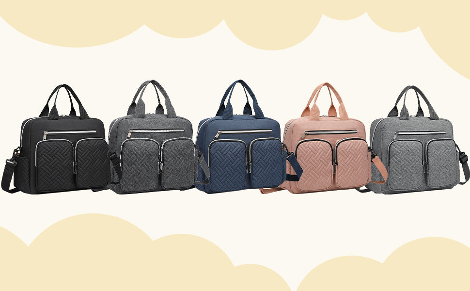 Kono Baby Changing Bag - Convertible Weekender Tote for Parents with Insulated Pockets, Diaper Messenger Bag for Travel