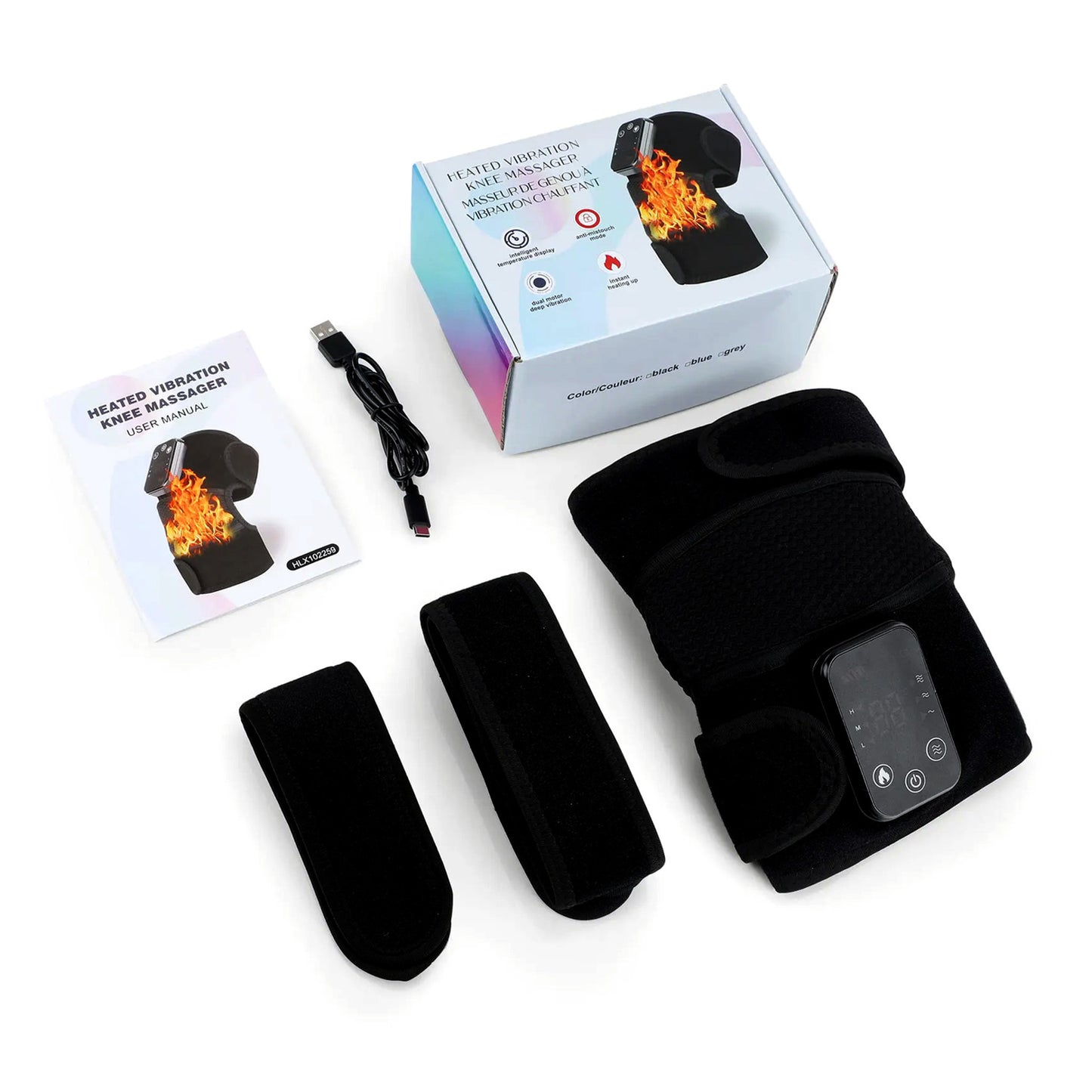 Heated Knee Massager - Rechargeable Heat Therapy For Pain Relief & Relaxation